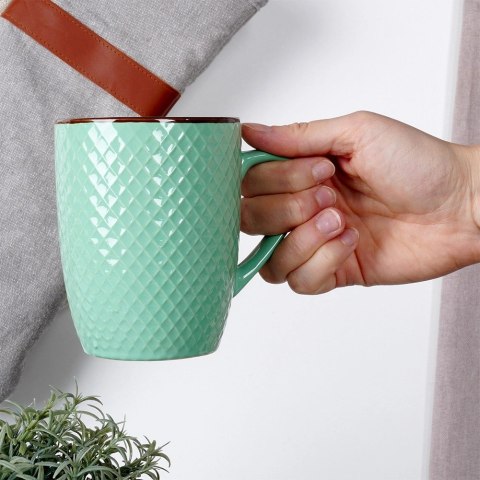 Zestaw Kubki Ceramiczne do Kawy Herbaty Dekoracyjne VILDE 400 ml 4 szt.