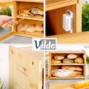 Chlebak 2-Poziomowy Półka Pojemnik na Chleb ze Szczypcami VILDE 40x20x31 cm