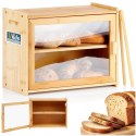 Chlebak 2-Poziomowy Półka Pojemnik na Chleb ze Szczypcami VILDE 40x20x31 cm