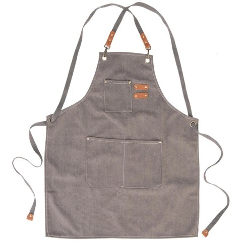 Fartuch Kuchenny Wiązany Brązowy Męski do Gotowania Kuchni ORION 68 x 74 cm