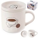 Kubek do Parzenia Herbaty Ziół Naparów z Pokrywką Porcelanowy ORION 420 ml