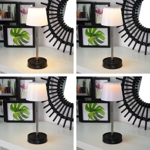 Lampa Lampka Stołowa Nocna LED Biała Bezprzewodowa AMBIANCE 11-29,5 cm