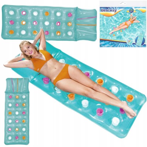 Materac Dmuchany Materac do Pływania Leżak do Basenu KUBISPORT 188x71 cm