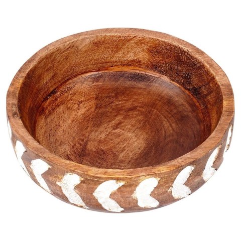 Miska Drewniana do Serwowania Podawania Owoców Ozdobna VILDE 20 cm, 850 ml
