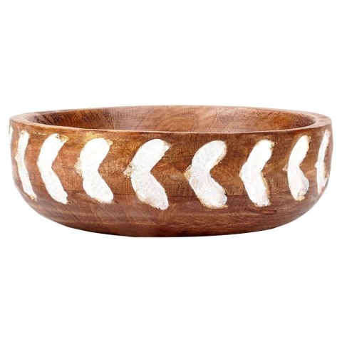 Miska Drewniana do Serwowania Podawania Owoców Ozdobna VILDE 20 cm, 850 ml