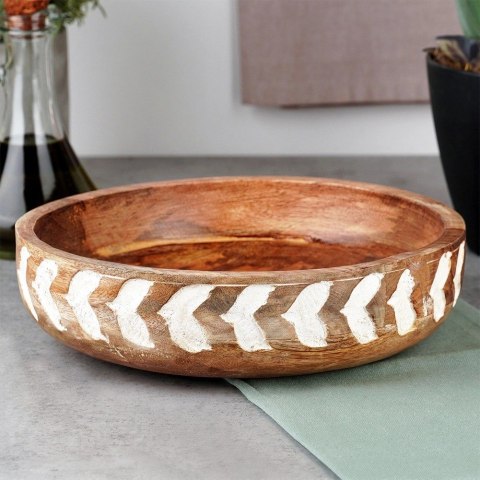 Miska Stołowa Drewniana do Podawania Serwowania na Owoce ORION 24 cm, 1,3 l