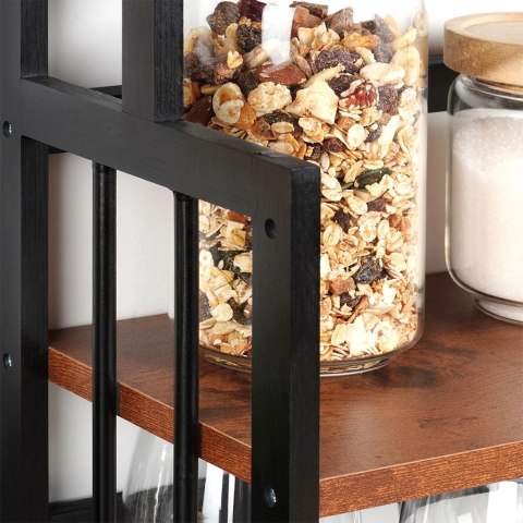 Regał Półka Kuchenna 3-Poziomowa Drewniana Solidna VILDE 41,5x18,5x50 cm