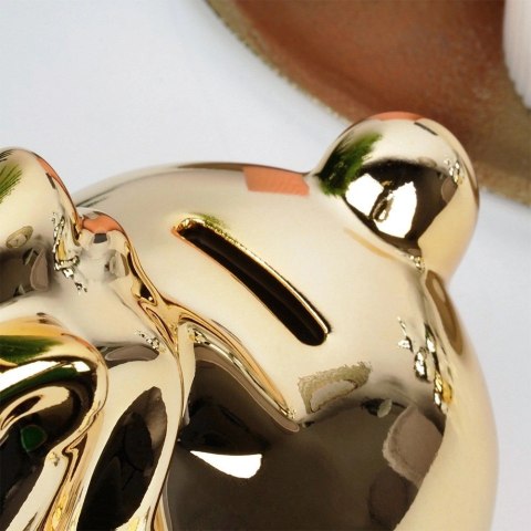 Skarbonka Ceramiczna Złota Lustrzana Jednorożec Prezent VILDE 18x10,5 cm