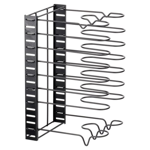 Stojak Oryganizer na Garnki Patelnie Pokrywki Metalowy Czarny ORION 2w1