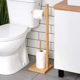 Stojak na Papier Toaletowy Drewniany Bambusowy Stabilny Solidny VILDE 70 cm