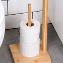 Stojak na Papier Toaletowy Drewniany Bambusowy Stabilny Solidny VILDE 70 cm