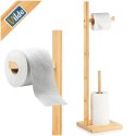Stojak na Papier Toaletowy Drewniany Bambusowy Stabilny Solidny VILDE 70 cm