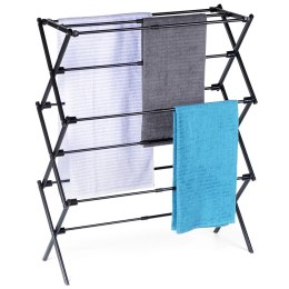 Suszarka na Pranie Ubrania Metalowa Czarna Pionowa Solidna ORION 47-78x94cm