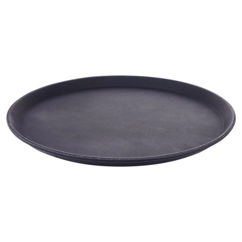 Taca do Serwowania Kelnerska Antypoślizgowa Czarna Okrągła VILDE 35 cm
