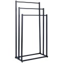 Wieszak na Ręczniki Ubrania Stojący Metalowy Czarny ORION 44 x 21 x 86 cm