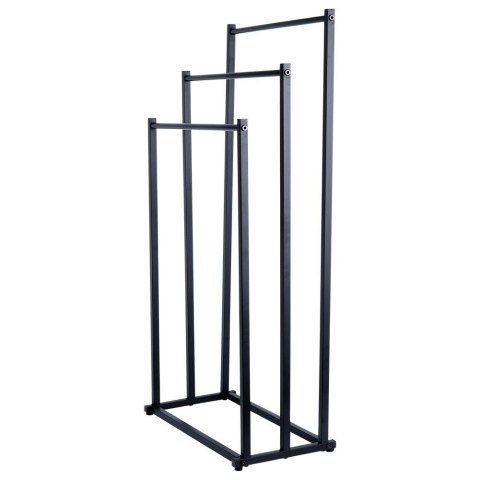 Wieszak na Ręczniki Ubrania Stojący Metalowy Czarny ORION 44 x 21 x 86 cm