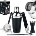 Zestaw Barowy z Shakerem Stalowy Czarny Solidny EXCELLENT HOUSEWARE 5 el.
