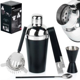 Zestaw Barowy z Shakerem Stalowy Czarny Solidny EXCELLENT HOUSEWARE 5 el.