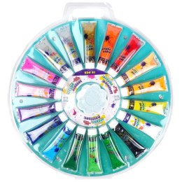 Zestaw Farby Akrylowe Wiele Kolorów w Tubce Paletka FREE & EASY 36 ml 19 el