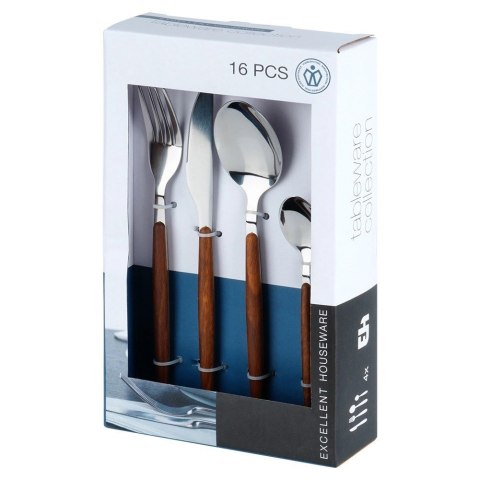Zestaw Sztućców Stalowych dla 4 Osób Solidne EXCELLENT HOUSEWARE 16 el.
