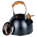 Czajnik z Gwizdkiem Stalowy Czarny na Gaz Indukcję Klasyczny VILDE 2, 5l