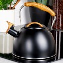 Czajnik z Gwizdkiem Stalowy Czarny na Gaz Indukcję Klasyczny VILDE 2, 5l