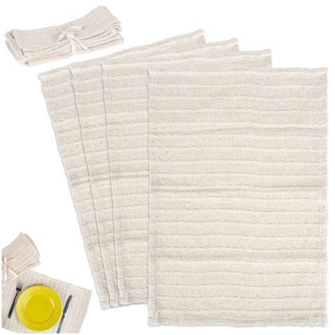 Komplet Zestaw 4 Podkładek na Stół HOME STYLING COLLECTION Bawełna 30x45 cm