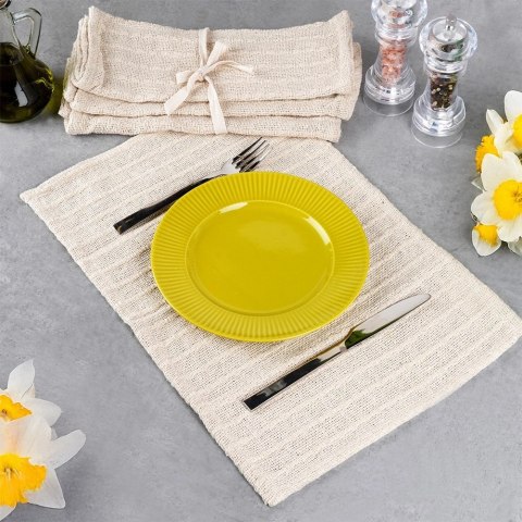 Komplet Zestaw 4 Podkładek na Stół HOME STYLING COLLECTION Bawełna 30x45 cm