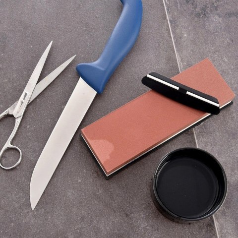 Ostrzałka do Noży Kamienna Dwustronna z Prowadnicą ORION 18,5 x 6 x 3 cm