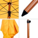 Parasol Plażowy Ogrodowy Stabilny Żółty Regulowany Składany AMBIANCE 200 cm