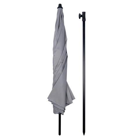 Parasol na Ogród Plażę Ogrodowy Plażowy Szary Regulowany Łamany ORION 185cm