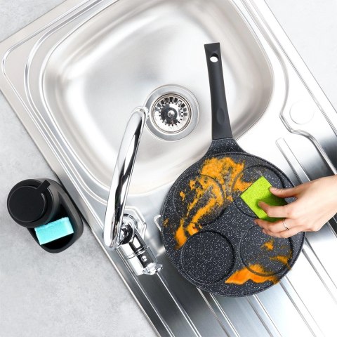 Patelnia Granitowa do Jajek Placków Gaz Indukcja 4 Otwory ORION 26 cm