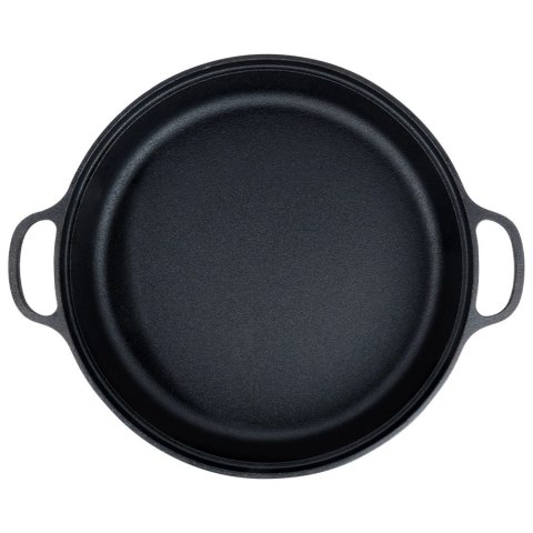 Patelnia Żeliwna Głęboka Gaz Indukcja Grill Solidna Trwała ORION 30 cm