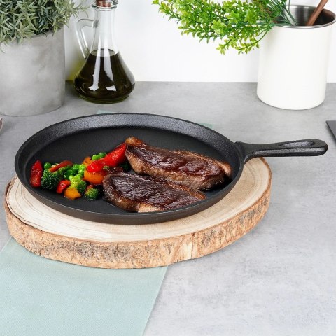 Patelnia do Naleśników Placków Pizzy Tortilli Żeliwna Solidna ORION 26 cm