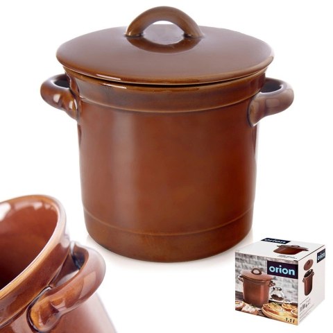 Pojemnik Garnek do Kiszenia Marynowania Ceramiczny z Pokrywką ORION 1 l
