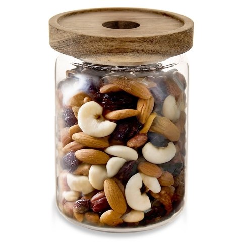 Pojemnik na Orzechy Płatki Makaron Szklany z Pokrywką Uszczelką ORION 970ml