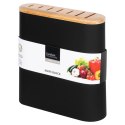 Stojak Organizer na Noże Czarny z Przegródkami EXCELLENT HOUSEWARE 23x8 cm