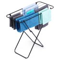 Suszarka na Pranie Ubrania Składana Metalowa Czarna VILDE 93 x 43 x 88 cm