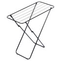 Suszarka na Pranie Ubrania Składana Metalowa Czarna VILDE 93 x 43 x 88 cm
