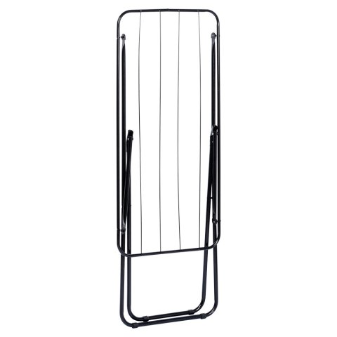Suszarka na Pranie Ubrania Składana Metalowa Czarna VILDE 93 x 43 x 88 cm