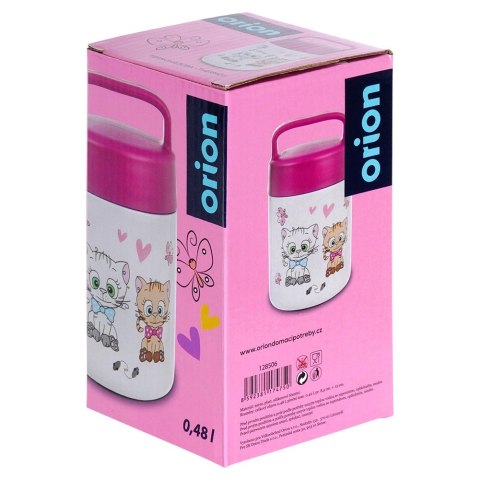 Termos Obiadowy na Jedzenie Stalowy dla Dzieci Dziecięcy Kotki ORION 450ml