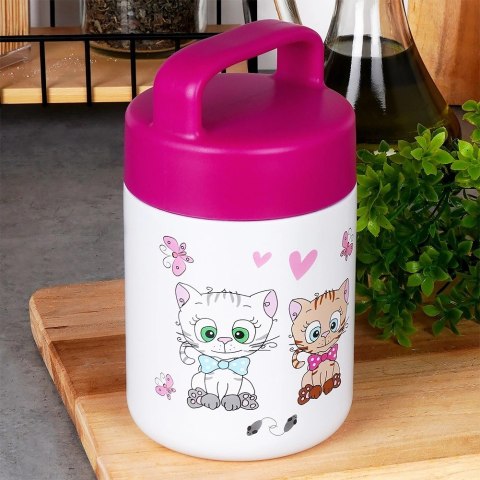 Termos Obiadowy na Jedzenie Stalowy dla Dzieci Dziecięcy Kotki ORION 450ml