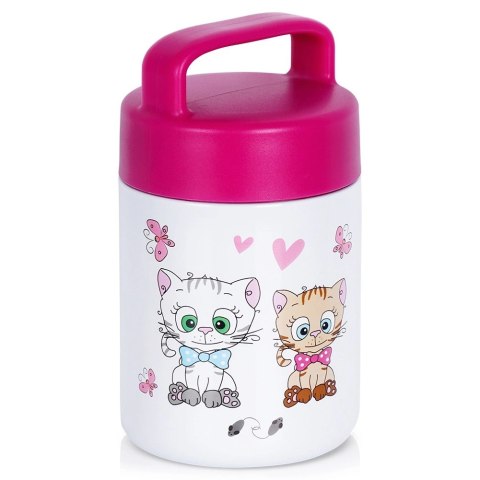 Termos Obiadowy na Jedzenie Stalowy dla Dzieci Dziecięcy Kotki ORION 450ml