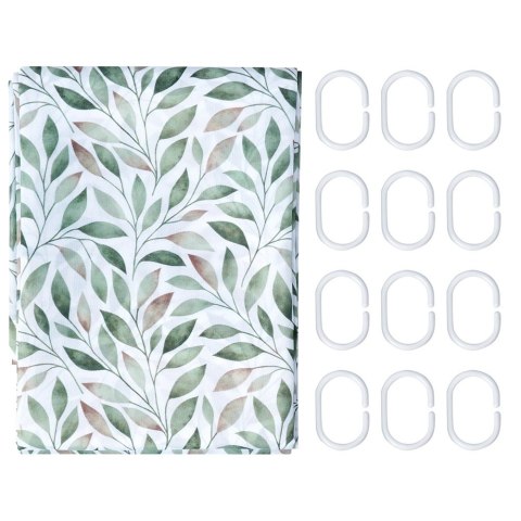 Wodoodporna Zasłona Prysznicowa Łazienkowa BATHROOM SOLUTIONS 180 x 200 cm