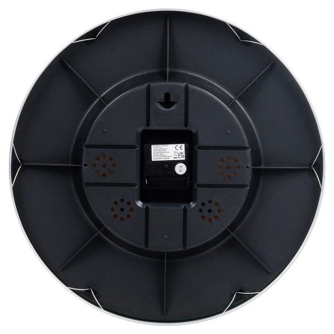 Zegar Ścienny na Ścianę z Termometrem Higrometrem Biały Złoty ORION 38 cm