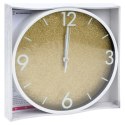 Zegar na Ścianie Ścienny Złoty Biały Dekoracyjny Brokatowy VILDE 29,5 cm