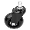 Zestaw Kółka do Fotela Biurowego Kauczukowe VILDE 6,3 cm / 10 mm 5 szt.