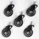 Zestaw Kółka do Fotela Biurowego Kauczukowe VILDE 6,3 cm / 10 mm 5 szt.