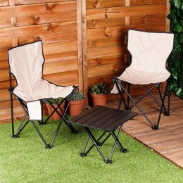Zestaw Krzesła Turystyczne ze Stolikiem Składane Przenośne REDCLIFFS 3 el.