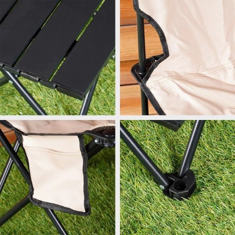 Zestaw Krzesła Turystyczne ze Stolikiem Składane Przenośne REDCLIFFS 3 el.